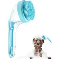 Ledander Fellbürste 2-in-1 Hundebürste mit Shampoo-Spender, Fellbürste Hund, Sanfte Massagebürste für Hunde, reduziert Haarausfall