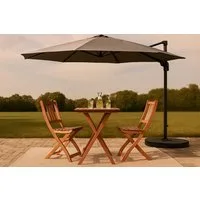 SAM® Balkonset Blossom, Balkonset 3tlg., Akazienholz, Tisch und zwei Stühle, 60x60x75