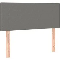 vidaXL Bett Kopfteil Dunkelgrau 100x5x78/88 cm Stoff (1-tlg)