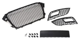 Kühlergrill Sportgrill Wabengitter + Gitter Stoßstange für Audi A4 B8 Facelift