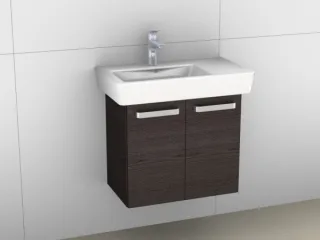 Artiqua 413 Waschtischunterschrank für Renova Compact 226165, 226265 Graphit Struktur quer, 413-WU2T 413-WU2T-K120-7070-401