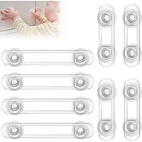 Agger Kindersicherung 8 Stück Baby Kindersicherungen zum Kleben für Schubladen