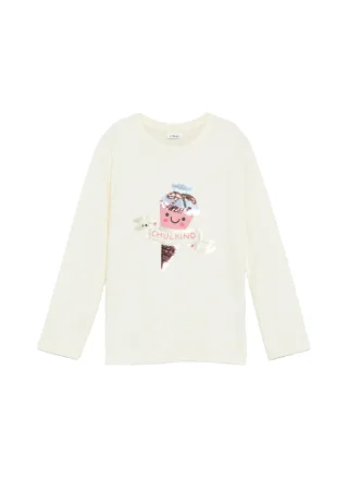 s.Oliver - T-Shirt creme/weiß - Gr. - 122