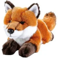 Teddys Rothenburg Kuscheltier Fuchs liegend rotbraun 30cm (mit Schwanz) (Stofffuchs Plüschfuchs, Fuchsbaby)