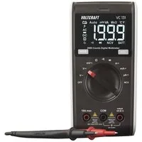 VOLTCRAFT Spannungsprüfer VOLTCRAFT VC131 Hand-Multimeter digital CAT III 600 V Anzeige (Count, (VC131)