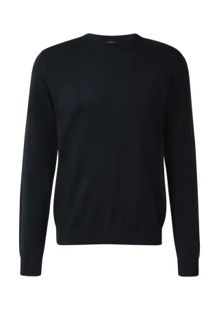 s.Oliver BLACK LABEL - Weicher Feinstrick-Pullover aus Baumwollmix blau - Gr. - 3XL