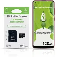 Tec-Expert microSD Karte S&L für Samsung Galaxy A21S Speicherkarte (128 GB, Class 10, microSDXC)