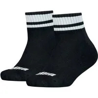 PUMA Kurzsocken PUMA KIDS CLYDE CUSHIONED QUARTER 2P (2 Paar) mit gestreiften Bündchen