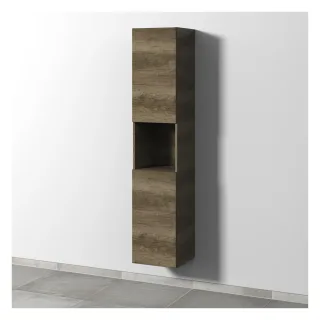 Sanipa 3way Hochschrank mit 2 Türen und 1 offenem Fach, Eiche-Nebraska SM11437