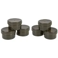 FOX International Angelkoffer Fox Edges Hookbait pots half - 6 Köderdosen