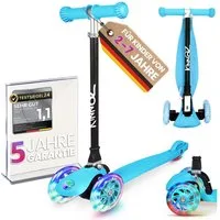 KINNAZ Dreiradscooter ab 2 Jahre LED, faltbar, Höhe flexibel, Kinderoller, Scooter, Roller, (Kinderroller, kinnaz ONE), Händler aus Hamburg