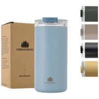 GRØNENBERG Thermobecher Kaffeebecher to go 440ml, 100% Auslaufsicher, Hält mind. 4 h warm, Rutschfest