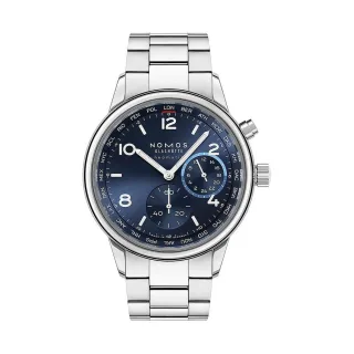 Nomos Glashütte Herrenuhr Club Sport neomatik Weltzeit blau 790