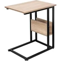 Woltu Beistelltisch (1-St), C-Form Couchtisch, Sofatisch 55x36x59,5cm