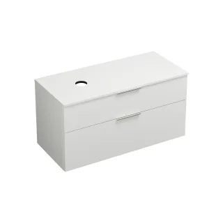 Burgbad Waschtischunterschrank Eqio 619x1200x550 Weiß Hochglanz, WXXI120LF2009 WXXI120LF2009