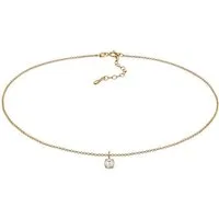 Elli Choker Choker Zirkonia Solitär Basic 925 Sterling Silber