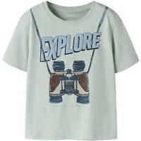 Name It T-Shirt NMMHOLLI SS NREG TOP BOX Baumwollmischung, regular fit