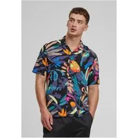 URBAN CLASSICS Langarmhemd Viscose AOP Resort Shirt