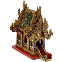 Oriental Galerie Dekofigur Geisterhaus Deko Spirituell Gold Groß (1 St)