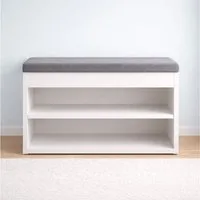 OTTO home Schuhbank Schuchschrank 60, Schuhregal, Schuhtruhe, Schuhkommode, Sitzbank, Inkl. bequemem Sitzkissen mit Stauraum darunter