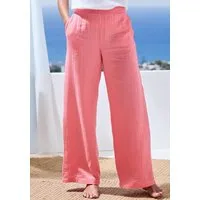 Beachtime by Lascana Schlupfhose aus weicher Musselinware mit elastischem Bund lange Musselinhose, luftige Strandhose mit weitem Schnitt, Sommerhose