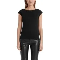 Marc Cain T-Shirt "Collection Essential" Premium Damenmode Basic-Shirt mit weitem Ausschnitt