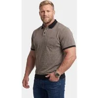 Men Plus Poloshirt Poloshirt Halbarm Bauchfit Piqué