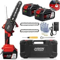 Vivitar Akku-Kettensäge mit Brushless Motoren und mit 2 200mAh Akku, sicher im Gebrauch, bestes DIY-Geschenk für Familie und Freunde, sicher im Gebrauch, leicht zu wartende elektrische Kettensäge, Mini-Kettensäge zum Schneiden von Holz, Beschneiden, 