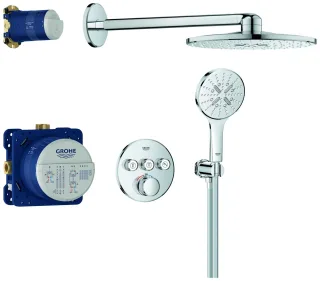 GROHE Unterputz-Duschsystem Grohtherm SmartControl 34863 THM runde Form 3 ASV chrom, 34863000 34863000