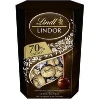 LINDT Schokolade, Lindt Lindor Cornet Dark mit zartschmelzender Füllung Packung 500g
