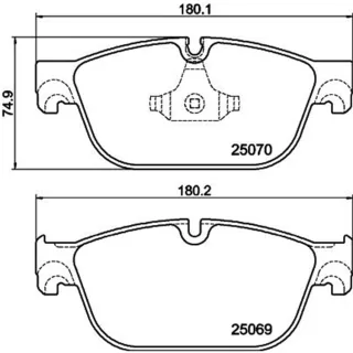 Hella Bremsbel?ge vorne Citroen C5 C6 Ds4 Ds5 DS Ds Peugeot 308 508 Rcz