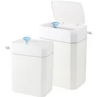 shop'n smile ideoon Mülleimer Premium Sensor Abfalleimer Set 12L & 16L automatisch Bewegungssensor, Sensor-Abfalleimer Set 12L/16L, berührungslos, automatisch schließend