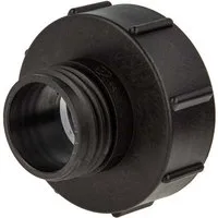 tecuro Bewässerungssystem IBC Adapter mit Grobgewinde S100 x 8 auf Außengewinde S60 x 6, HDPE