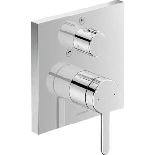 Duravit C.1 Unterputz-Wannenarmatur C15210017010 eckig, Ab- & Umstellventil, Sicherungskombination