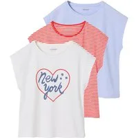 vertbaudet Kurzarmshirt Mädchen T-Shirts BASIC 3er-Pack