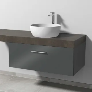 Sanipa Waschtischunterbau mit Auszug 2morrow (G2324) 340x900x520 Anthrazit-Glanz, G232479 G232479