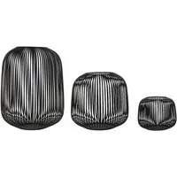 blomus Windlicht -LITO- 3er Set Laterne, Windlicht, Kerzenhalter (SET, 3 St., SIZE S,M,L), pulverbeschichtete Stahlstreben