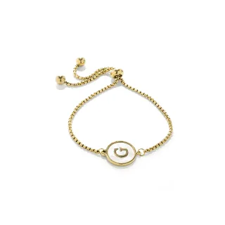 Luxenter-Armband aus weißem Perlmutt in 18 Karat Gelbgold - Alphabet