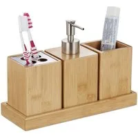 relaxdays Badezimmer-Set Badaccessoires Set