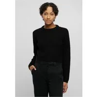 URBAN CLASSICS Rundhalspullover Ladies Short Waffle Sweater