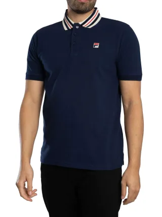 Fila Achille Heritage Tape Basic Poloshirt, Blau