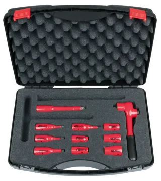 KS Tools 3/8" Steckschlüssel-Satz mit isolierten Werkzeugen, 11-tlg - 117.1889