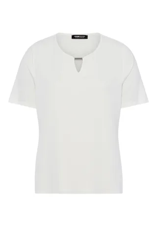 FRANK WALDER - Blusenshirt NOS mit Metallsteg ecru - Gr. - 40