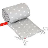 BabyLux Bettnestchen BABYLUX Bettumrandung NESTCHEN Bettnestchen 210 x 30 cm Babybett, 91. Sterne Grau