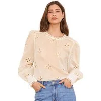LIPSY Langarmbluse Lipsy Florale Bluse mit Ausschnitten, Regular (1-tlg)