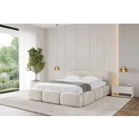 ALTDECOR Polsterbett ELVA-v1 (Polsterbett mit Bettkasten und Lattenrost, Boxbett ohne Matratze), Doppelbett mit Stauraum, Bett mit Kopfteil