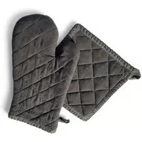 Home affaire Topfhandschuhe Handschuh & Topflappen Set grautöne, (Set, 2-tlg)