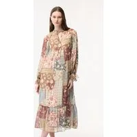 adL Maxikleid Kleid mit Raffdetail