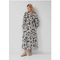 s.Oliver Midikleid Kleid Maxikleid mit Volants und All-over-Print