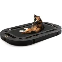Canadian Cat Company Kratzbrett PlayPlate XL, (BLACK EDITION gemasert, 85 x 54 x 5,8 cm), mit integrierter Kratzpappe Katzenspielzeug